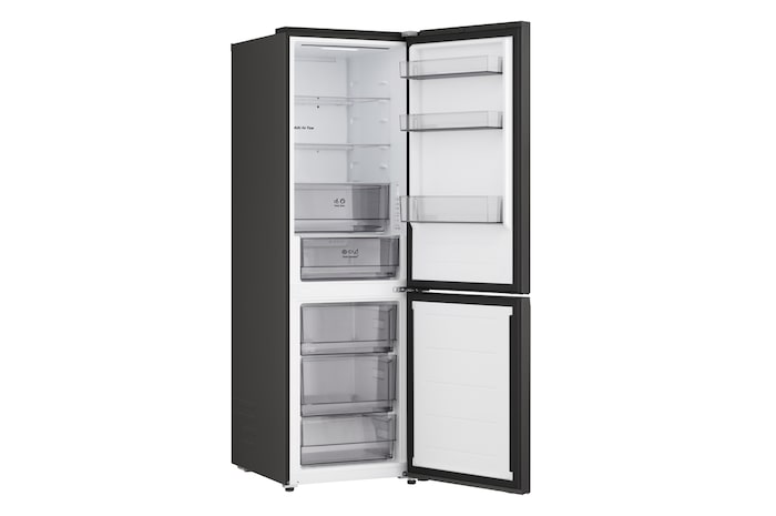 Přední pohled na chladničku s mrazničkou LG (gbbs726cpy) s ventilací DoorCooling+™