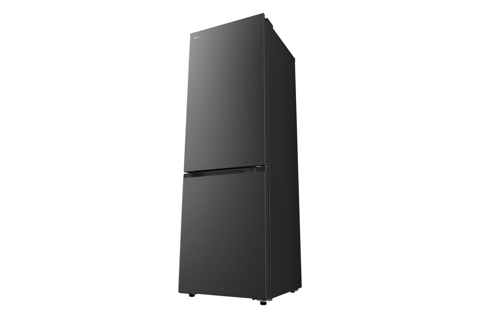 Čelní pohled na spodní mrazničku LG (gbbs726cpy) s vyobrazením designu exteriéru