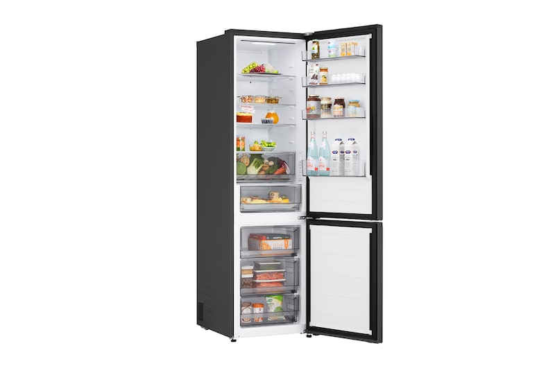 Pohled shora na chladničku s mrazničkou LG (gbbs726cpy)