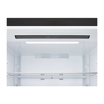 LG bottom freezer (GBBW726AEV) front side view showing exterior design