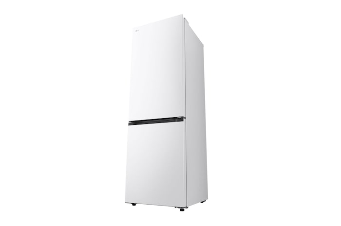 Čelní pohled na spodní mrazničku LG s vyobrazením designu exteriéru