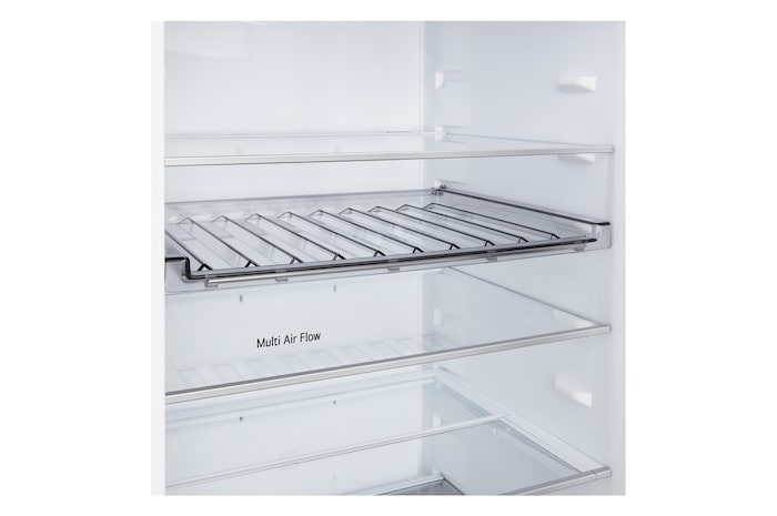 Přední pohled na chladničku s mrazničkou LG (gbbs726cpy) s ventilací DoorCooling+™