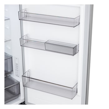 Přední pohled na chladničku s mrazničkou LG (gbbs726cpy) s ventilací DoorCooling+™