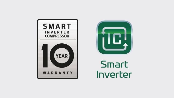 obrázky loga pro záruku a Smart Inverter.	