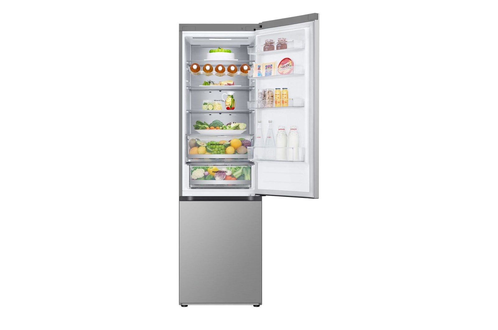 front top door open with food stored