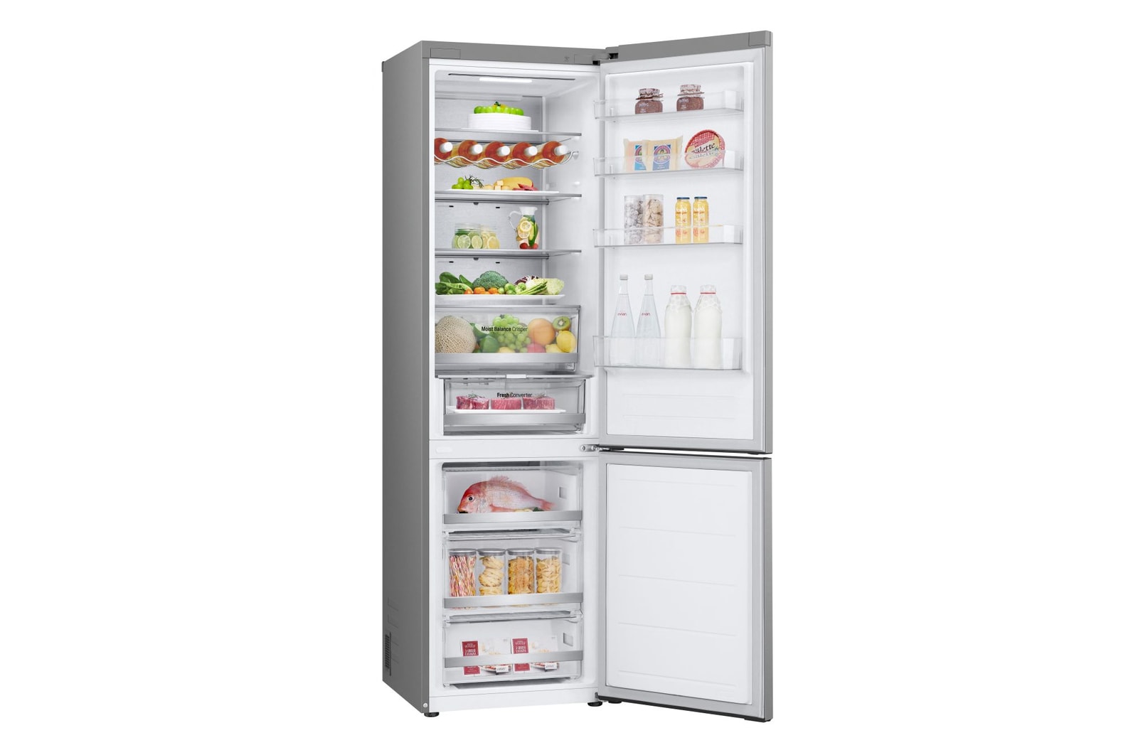 left side open with food stored