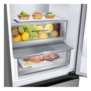 drawer view with food stored