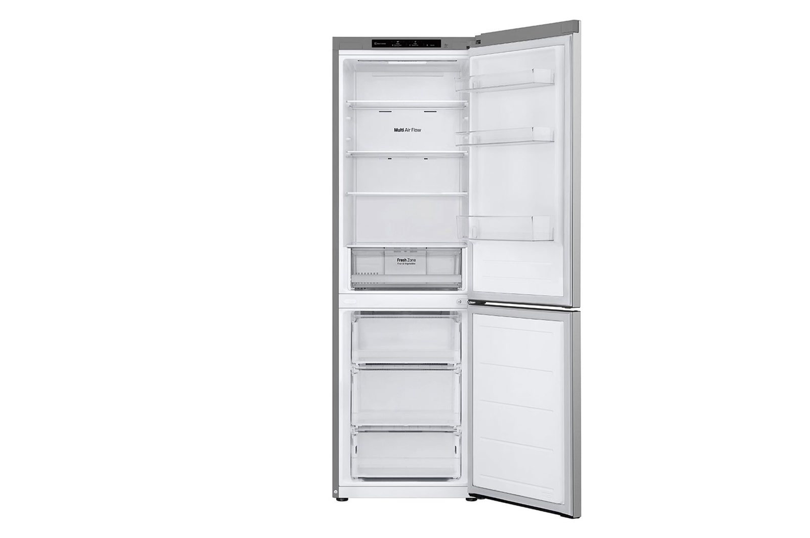 Front view with double door open without food