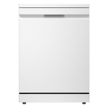 Čelní pohled na Volně stojící parní myčka nádobí LG| A | 14 sad nádobí QuadWash™ | Bílá DF975HWS