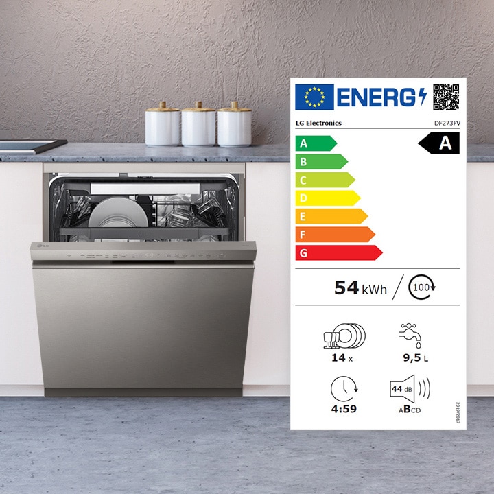 Volně stojící myčka nádobí LG s energetickou třídou C	