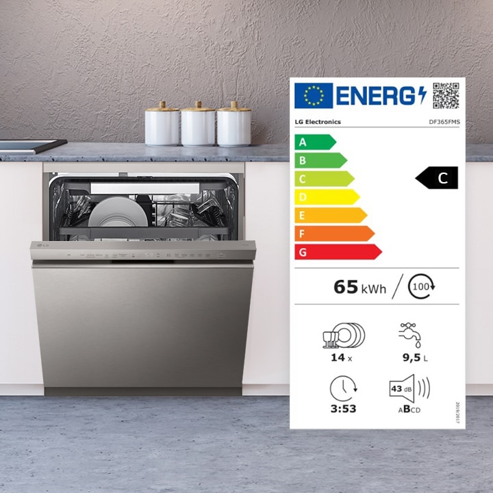Volně stojící myčka nádobí LG s energetickou třídou C