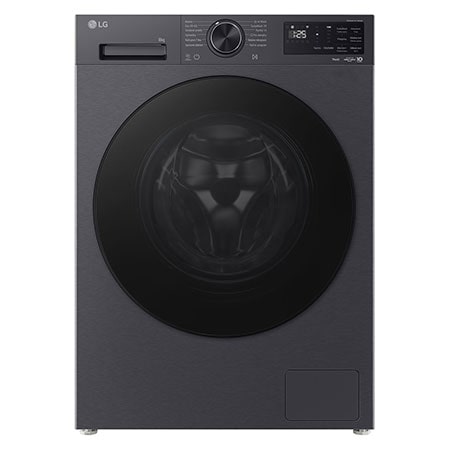 Slim parní pračka LG - 8 kg - A-30% - 1200 ot./min - TurboWash™360° - Černá/šedá