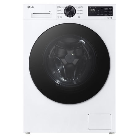 Slim parní pračka LG - 8 kg - A-30% - 1200 ot./min - TurboWash™360° - Bílá