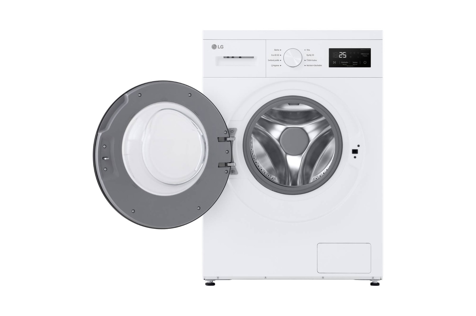 AI Slim pračka LG | 8 kg | A | 1400 ot./min | Rychlý 30' hygienický program | Bílá