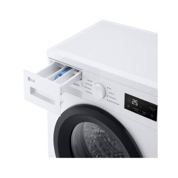 AI Slim pračka LG | 8 kg | A | 1400 ot./min | Rychlý 30' hygienický program | Bílá