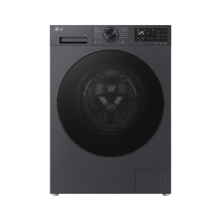 AI Parní pračka LG s automatickým dávkováním - 11 kg - A-40% - 1400 ot./min - TurboWash™360° - ThinQ™- Černá/šedá