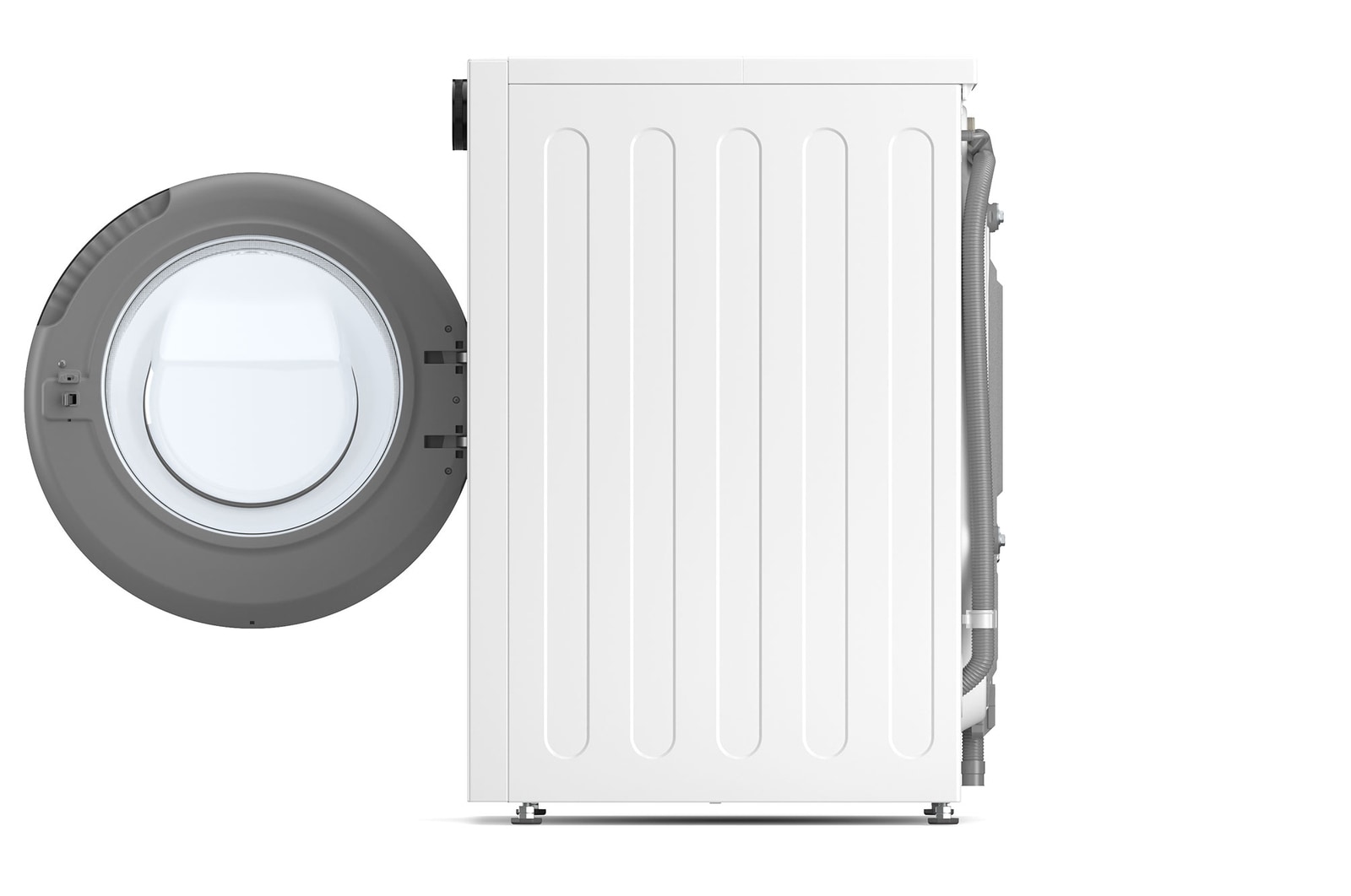 Side view with open door