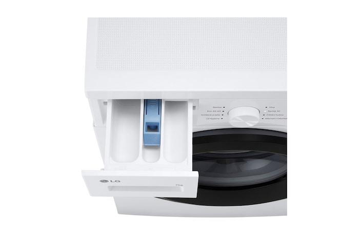 LG Slim pračka LG | 7 kg | A | 1400 ot./min | Rychlý 30' hygienický program | Bílá, F4A10S7NWK