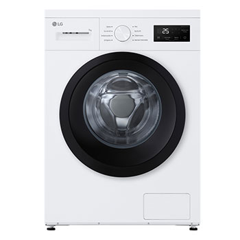 Čelní pohled na Pračka LG | 10 kg | A | 1400 ot./min | Rychlý 30 | Hygienický program |Bílá F4A10S7NWK