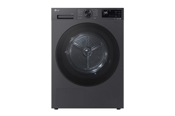 AI Sušička LG | 8 kg | AI DUAL Inverter Heat Pump™ |ThinQ™| Černá/šedá