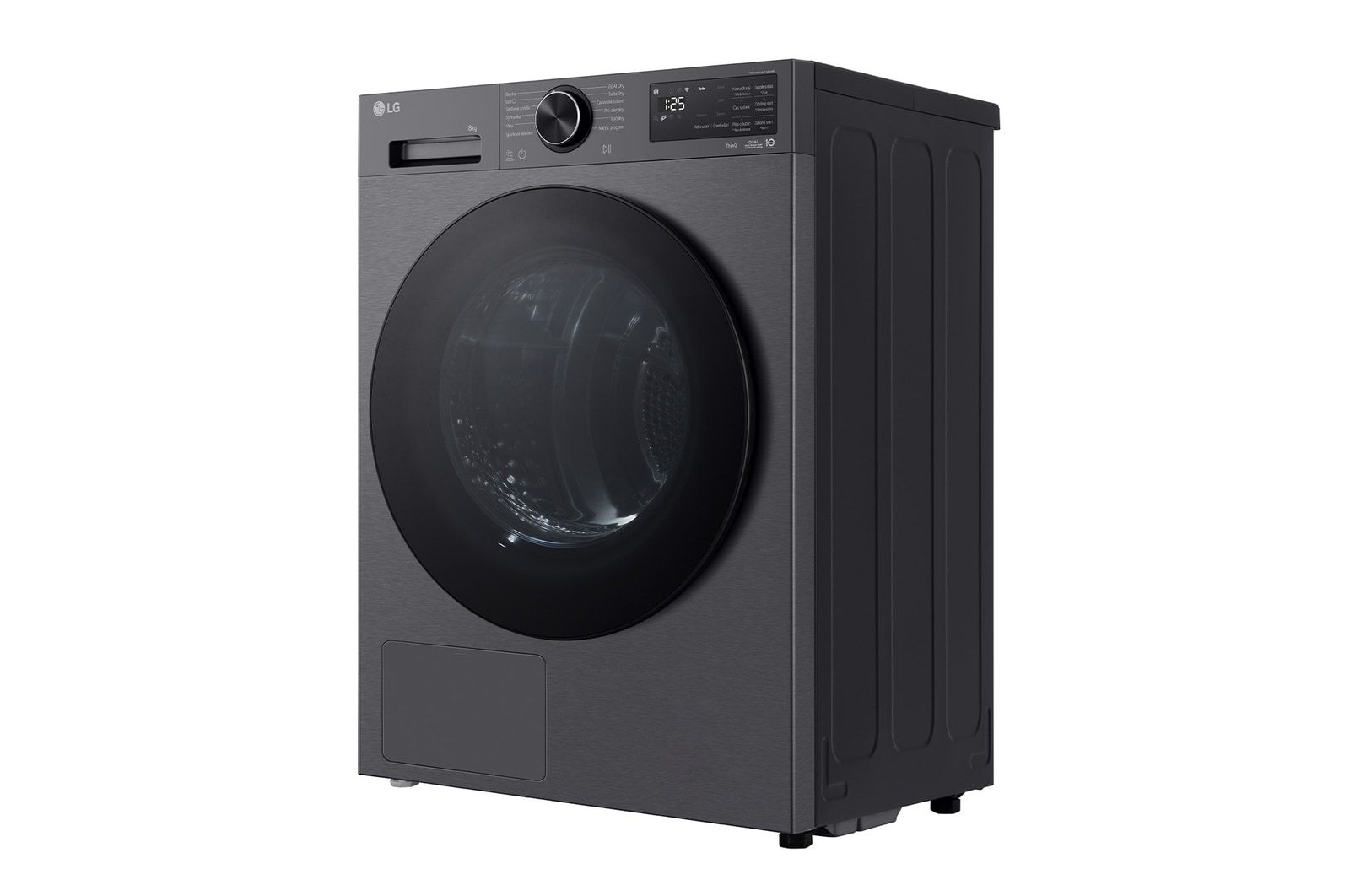 AI Sušička LG | 8 kg | AI DUAL Inverter Heat Pump™ |ThinQ™| Černá/šedá