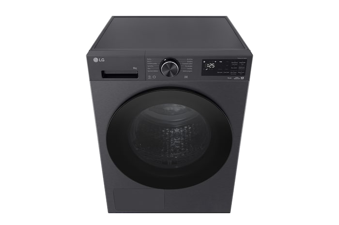 AI Sušička LG | 8 kg | AI DUAL Inverter Heat Pump™ |ThinQ™| Černá/šedá