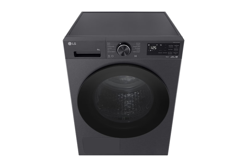 AI Sušička LG | 8 kg | AI DUAL Inverter Heat Pump™ |ThinQ™| Černá/šedá