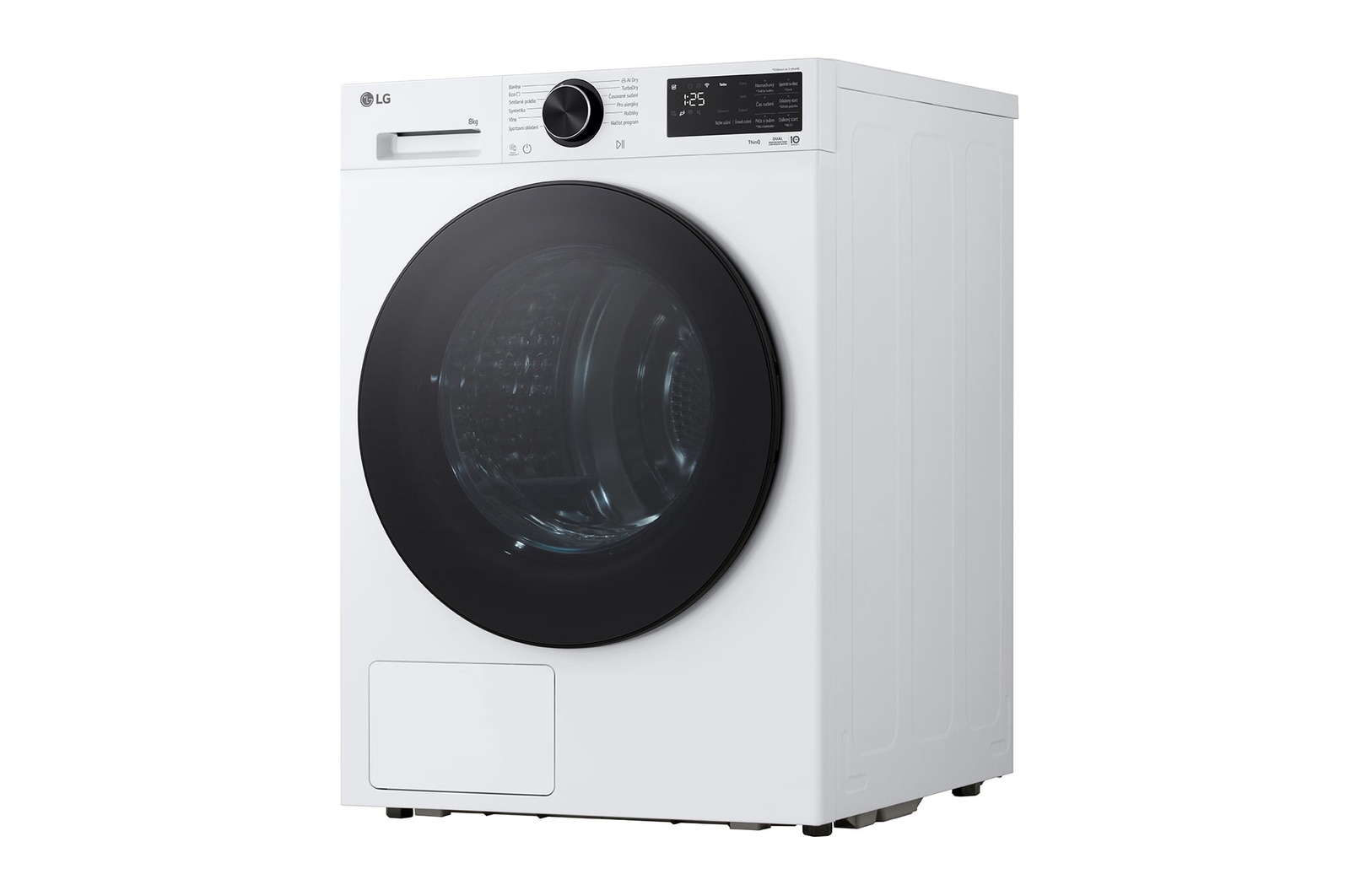 AI Sušička LG | 8 kg | AI DUAL Inverter Heat Pump™ |ThinQ™| Bílá