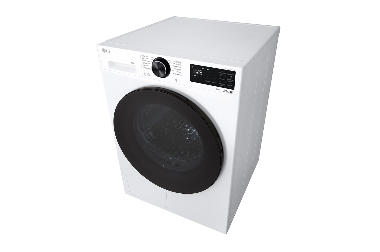 AI Sušička LG | 8 kg | AI DUAL Inverter Heat Pump™ |ThinQ™| Bílá