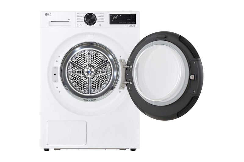 AI Sušička LG | 8 kg | AI DUAL Inverter Heat Pump™ |ThinQ™| Bílá