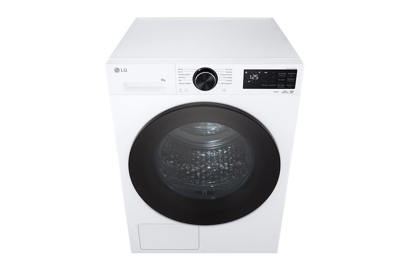 AI Sušička LG | 8 kg | AI DUAL Inverter Heat Pump™ |ThinQ™| Bílá