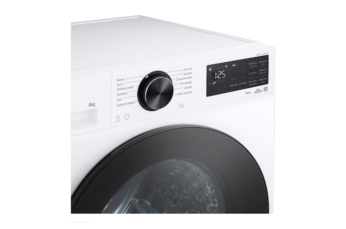 AI Sušička LG | 8 kg | AI DUAL Inverter Heat Pump™ |ThinQ™| Bílá