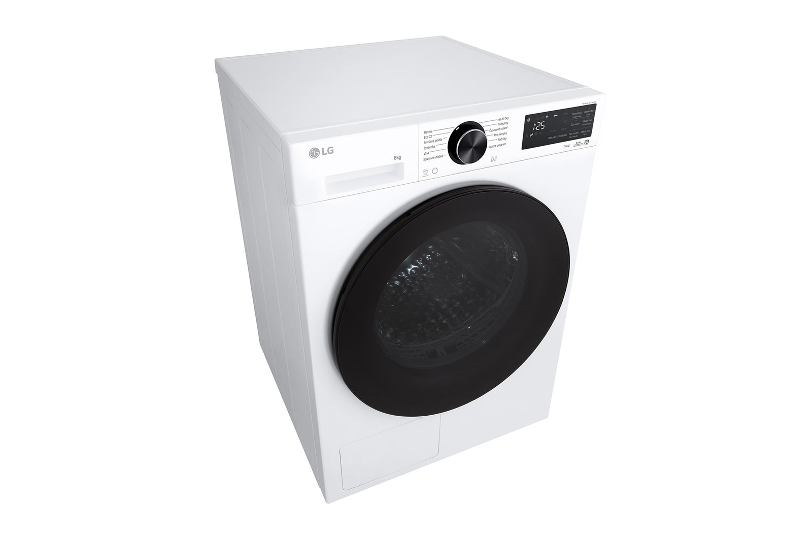 AI Sušička LG | 8 kg | AI DUAL Inverter Heat Pump™ |ThinQ™| Bílá