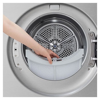 s předním pohledem na sušičku LG“