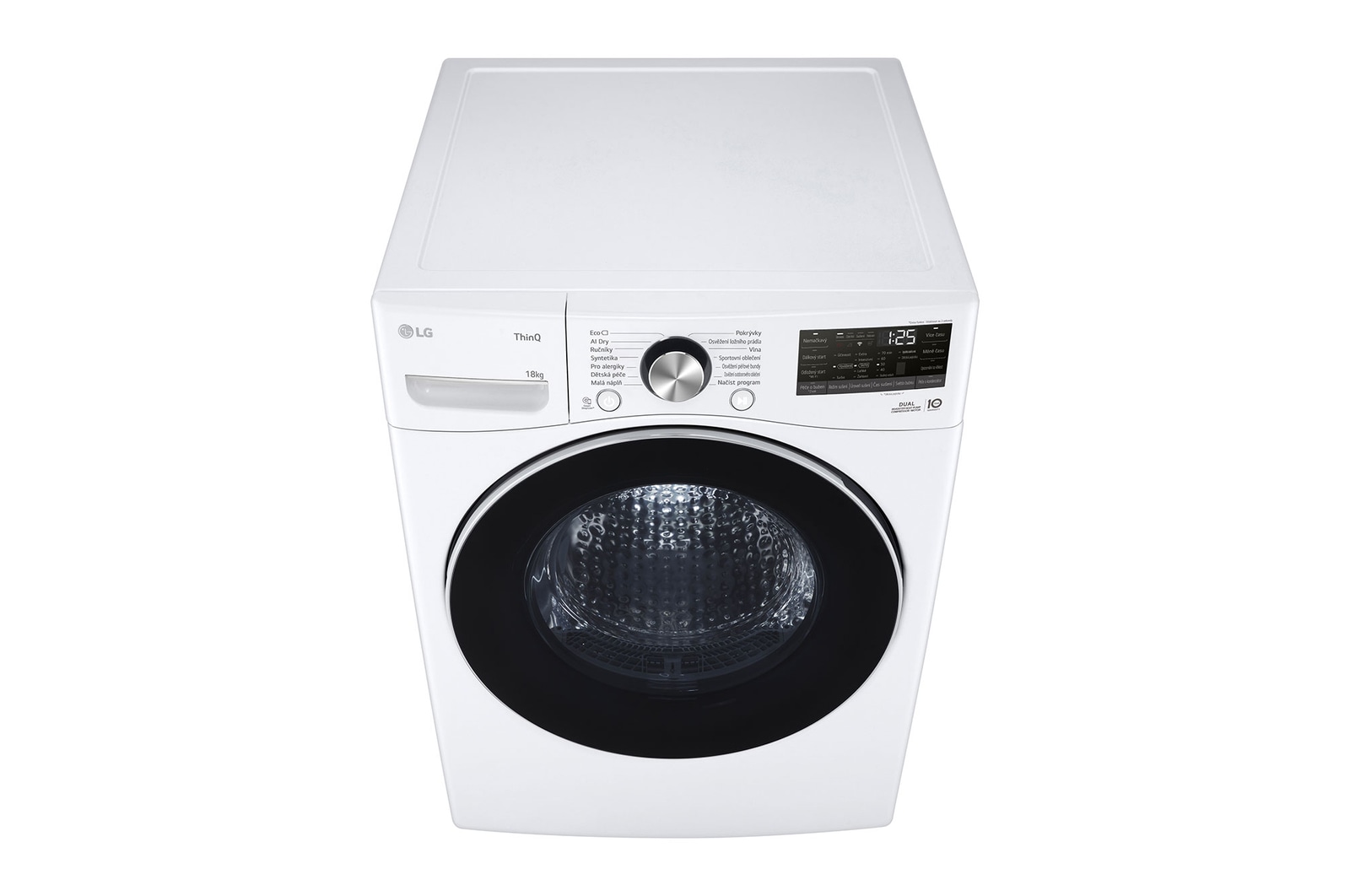 LG Sušička LG | 18 kg | AI DUAL Inverter Heat Pump™ |ThinQ™|Bílá, RH18U8AVCW