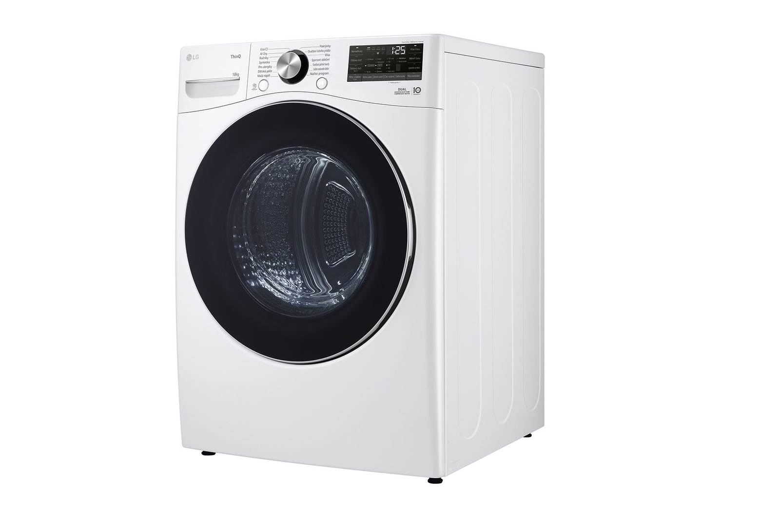 LG Sušička LG | 18 kg | AI DUAL Inverter Heat Pump™ |ThinQ™|Bílá, RH18U8AVCW