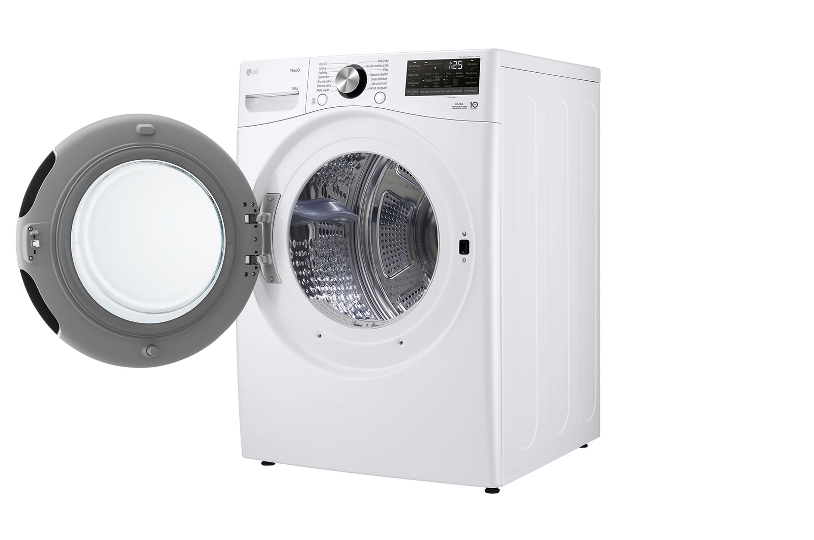 LG Sušička LG | 18 kg | AI DUAL Inverter Heat Pump™ |ThinQ™|Bílá, RH18U8AVCW