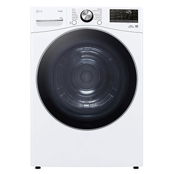 Čelní pohled na Sušička LG | 18 kg | AI DUAL Inverter Heat Pump™ |ThinQ™|Bílá RH18U8AVCW