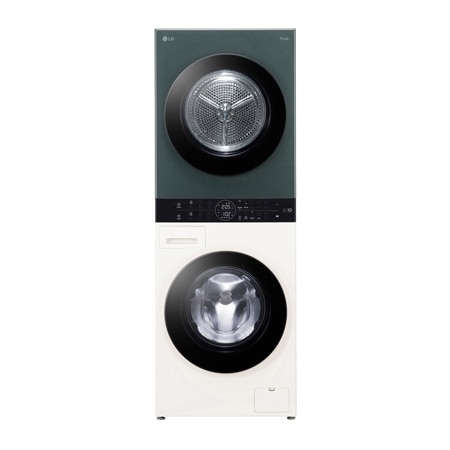 LG WashTower - 12 / 10 kg -1400 ot./min - AI DD™ - TurboWash™360°- Bílá/zelená
