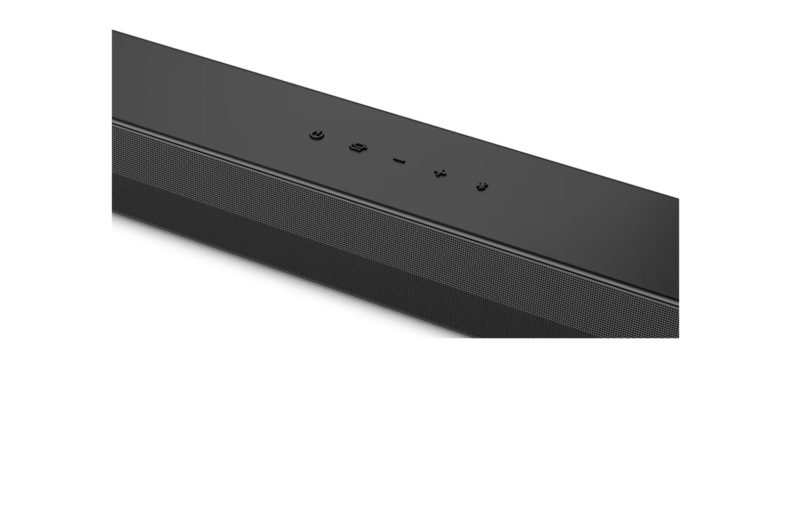 Natočený pohled shora na střed soundbaru LG Soundbar S40TR