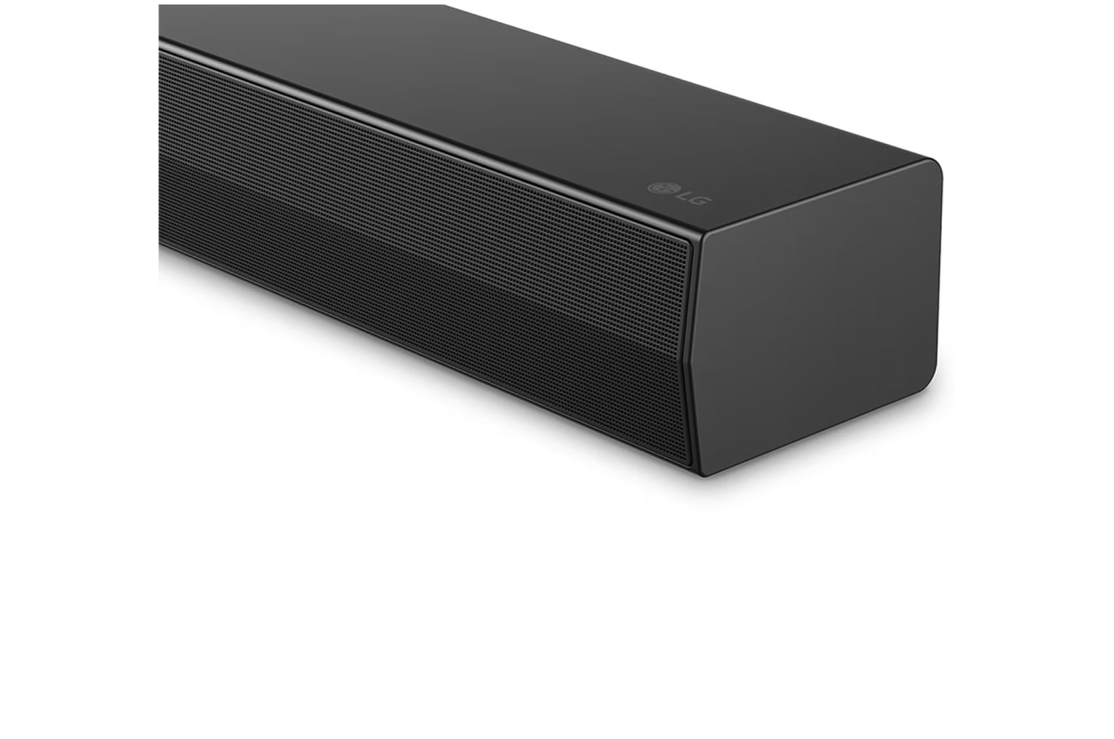 Čelní pohled na boční roh soundbaru LG Soundbar S40TR