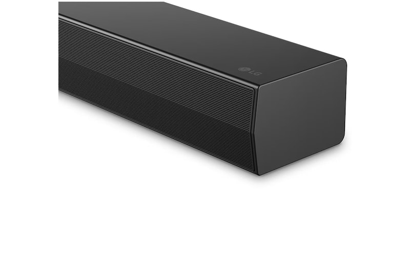 Čelní pohled na boční roh soundbaru LG Soundbar S40TR