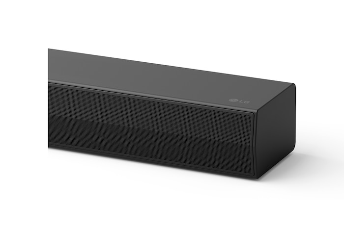 Čelní pohled na boční roh soundbaru LG Soundbar S60TR