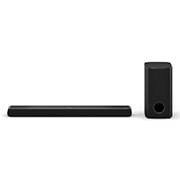 Čelní pohled na LG Soundbar S77TY a subwoofer