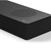 Horní natočený pohled na boční roh soundbaru LG Soundbar S80TR