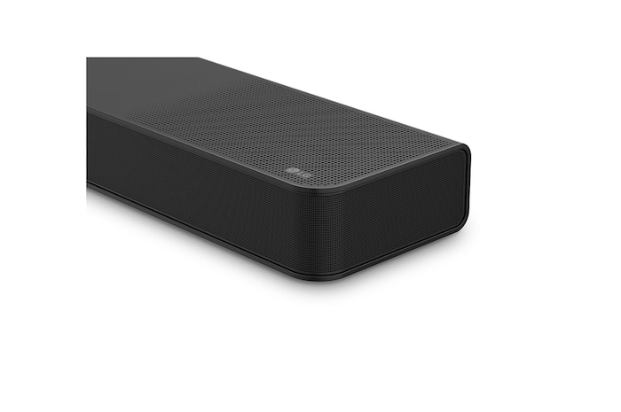 Čelní pohled na boční roh soundbaru LG Soundbar S90TR