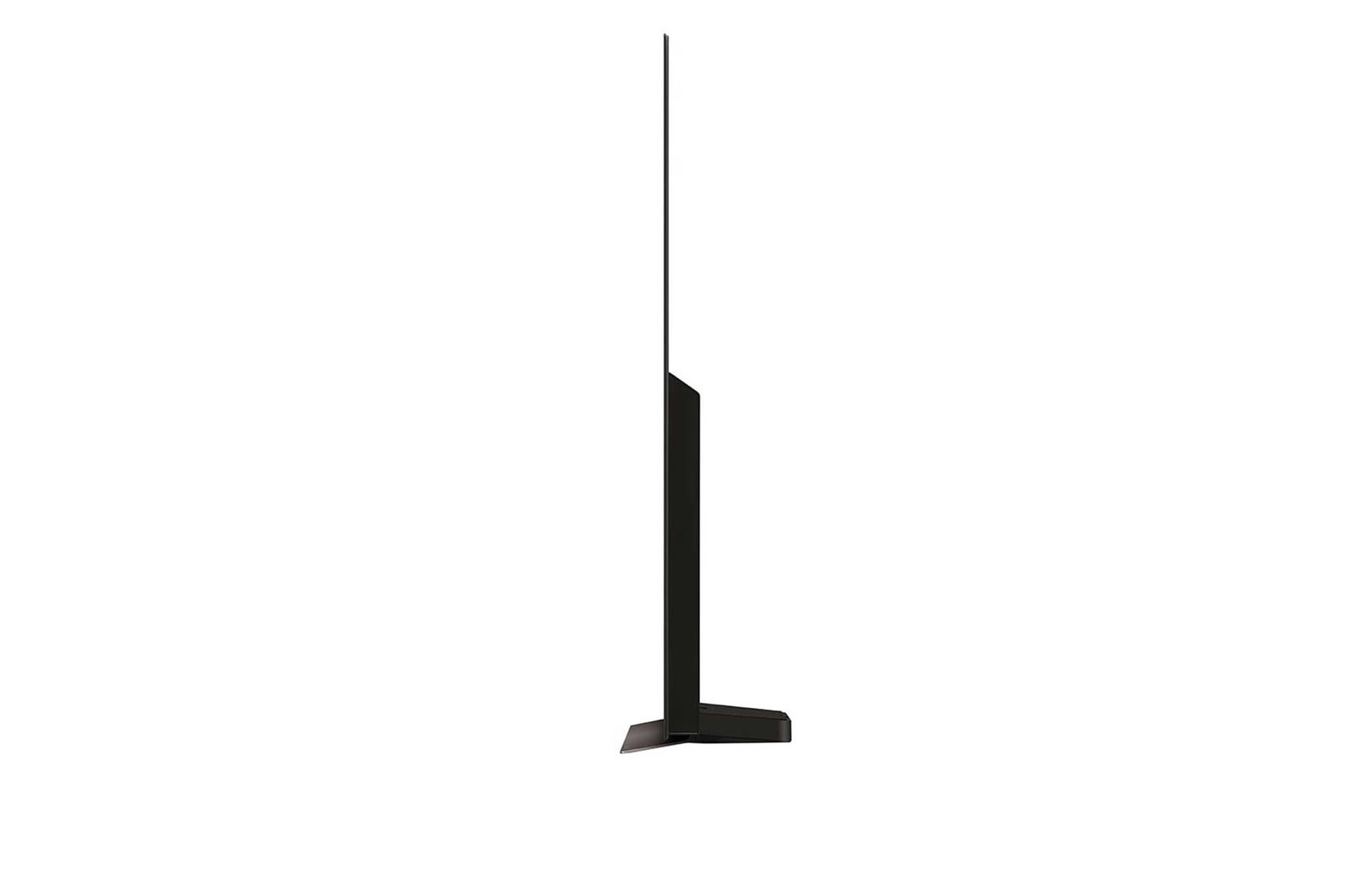 Side view of LG OLED evo TV, OLED C4 attached to the wall with the Synergy Bracket
