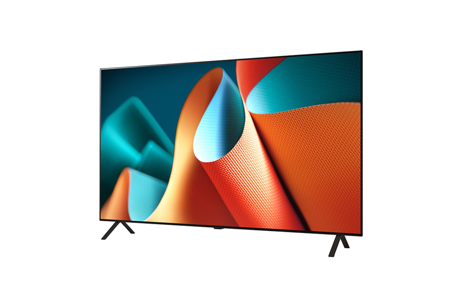 Mírně natočený boční pohled zleva na LG OLED TV, OLED B4E