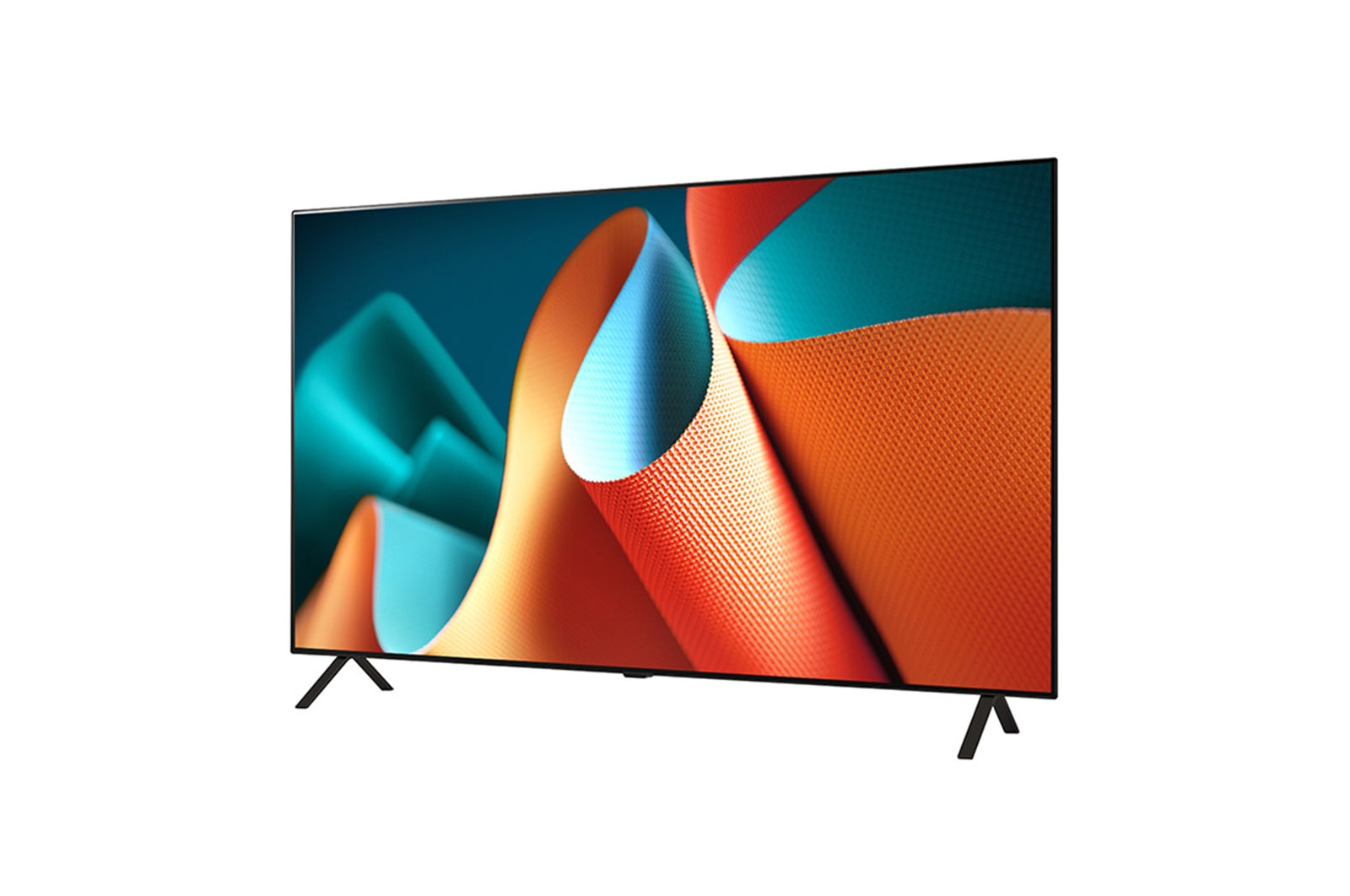 Mírně natočený boční pohled zleva na LG OLED TV, OLED B4E