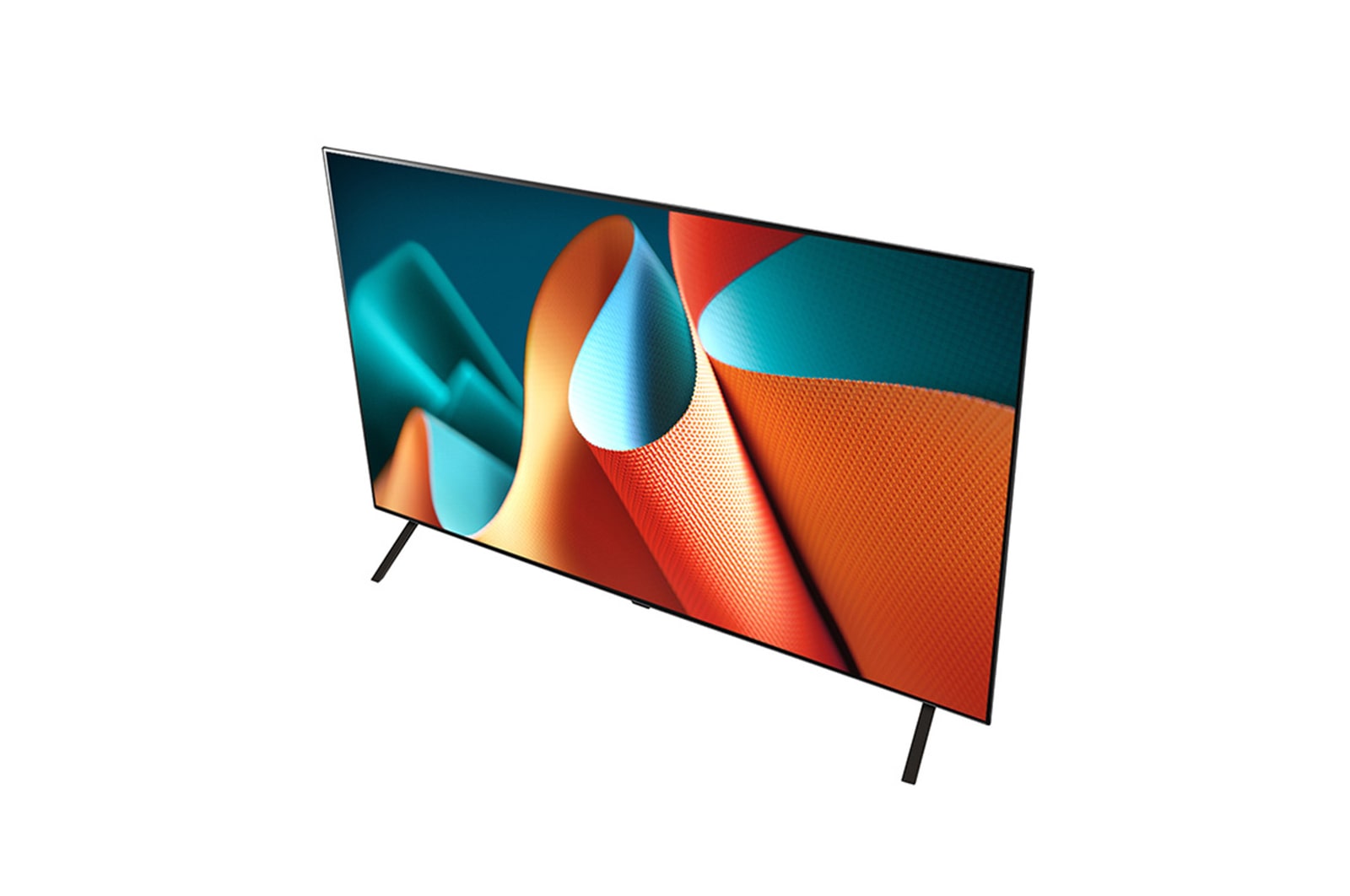 Pohled na LG OLED TV, OLED B4E shora z úhlu